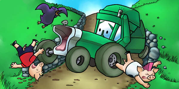 Piggy Peter - Crossing the road. Pg6-7